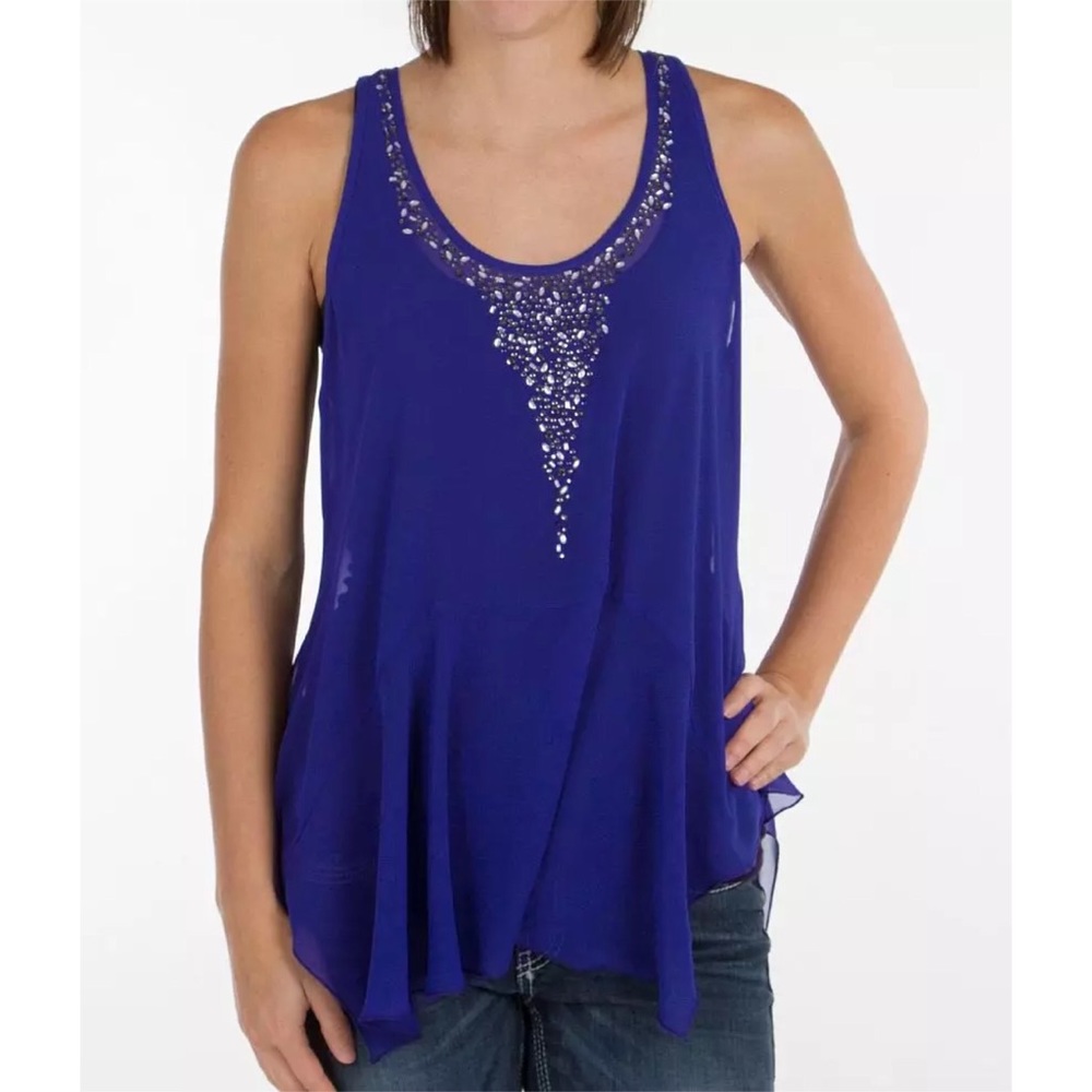 Buckle Daytrip Blue Trapeze Tank Top